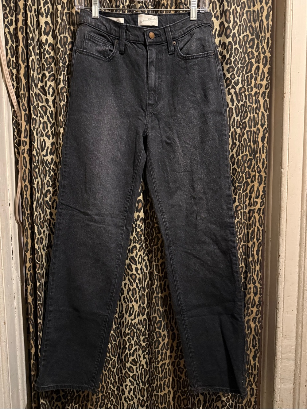 Black Women’s High-Rise Straight Jeans